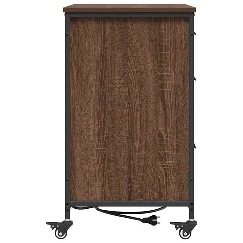 vidaXL Office Cabinet Brown oak 76 x 41 x 72 cm Engineered wood