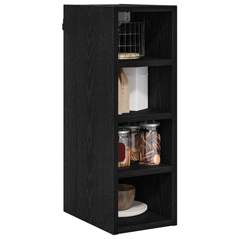 vidaXL Hanging cabinet with Shelf Riga Black oak 20 x 29.5 x 60 cm