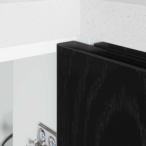 vidaXL Kitchen Corner Base Cabinet Riga Black oak 86 x 46 x 81.5 cm