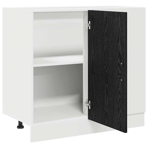vidaXL Kitchen Corner Base Cabinet Riga Black oak 86 x 46 x 81.5 cm