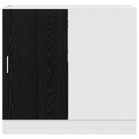 vidaXL Kitchen Corner Base Cabinet Riga Black oak 86 x 46 x 81.5 cm