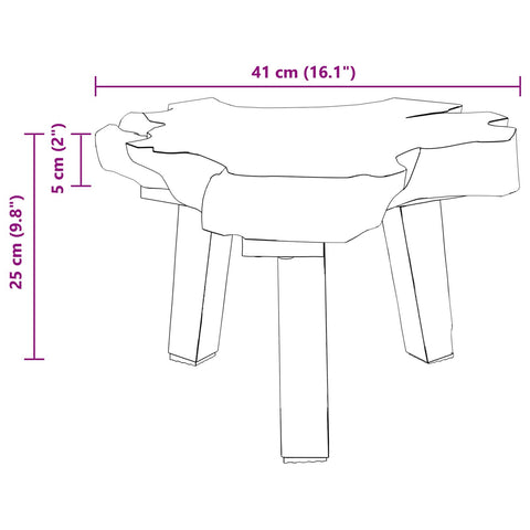 vidaXL Bedside Table Brown 40 x 40 x 25 cm Solid Reclaim Wood