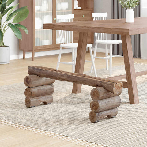 vidaXL Bench Natural 115 x 30 x 34 cm Solid Teak Wood