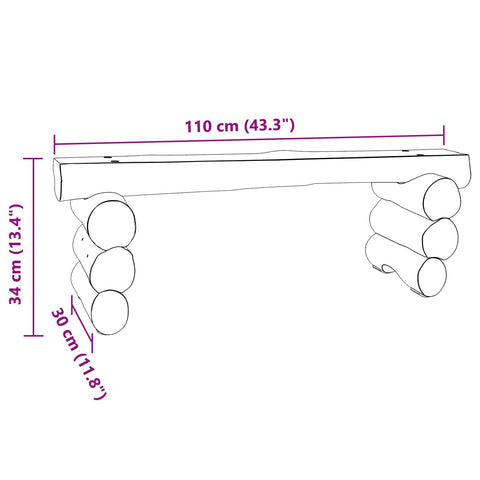 vidaXL Bench Natural 115 x 30 x 34 cm Solid Teak Wood
