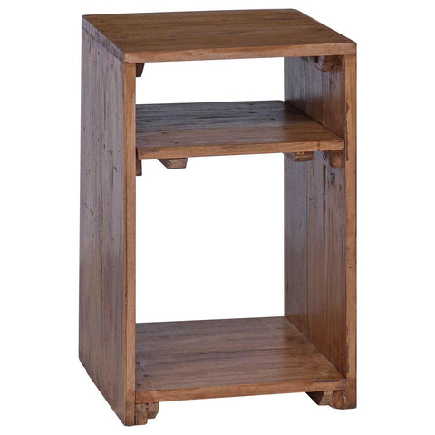 vidaXL Accent Table with Shelf 3 pcs Brown Solid Mahogany Wood