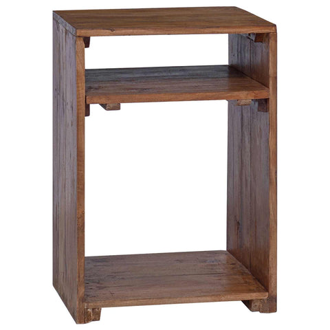 vidaXL Accent Table with Shelf 3 pcs Brown Solid Mahogany Wood