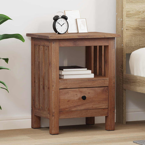 vidaXL Bedside Table Brown 41 x 30 x 50 cm Solid Mahogany Wood