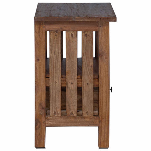 vidaXL Bedside Table Brown 41 x 30 x 50 cm Solid Mahogany Wood