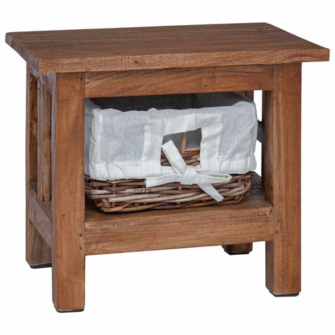 vidaXL Side Table Brown Solid Mahogany wood