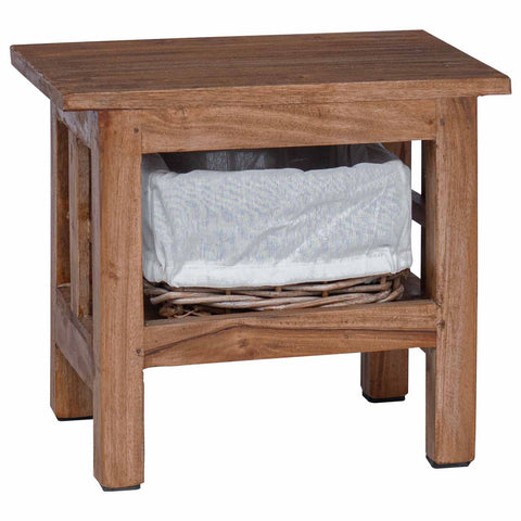 vidaXL Side Table Brown Solid Mahogany wood