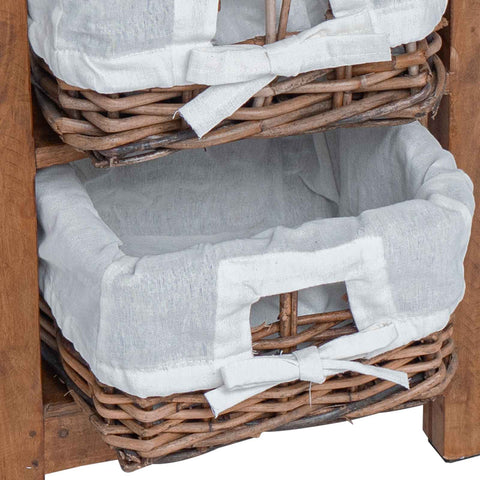 vidaXL Side Table Brown Solid Mahogany wood