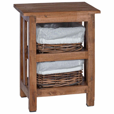 vidaXL Side Table Brown Solid Mahogany wood