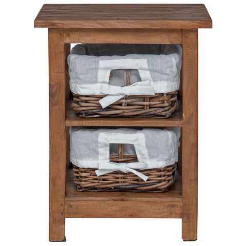 vidaXL Side Table Brown Solid Mahogany wood