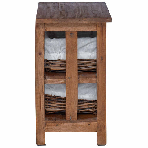 vidaXL Side Table Brown Solid Mahogany wood