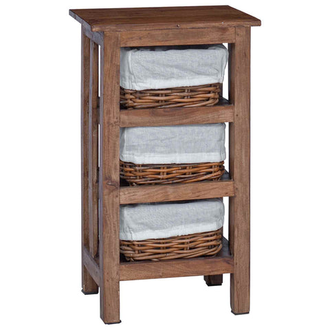 vidaXL Side Table Brown Solid Mahogany wood