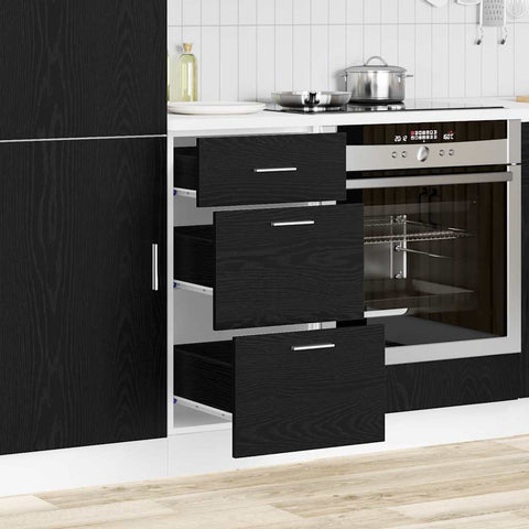 vidaXL Kitchen Base Cabinet Riga Black Oak 40 x 46 x 81.5 cm