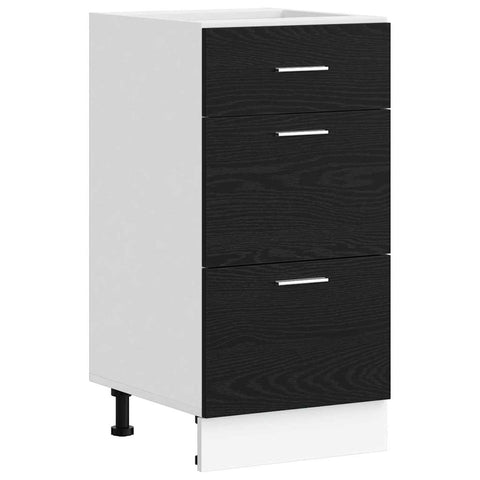 vidaXL Kitchen Base Cabinet Riga Black Oak 40 x 46 x 81.5 cm