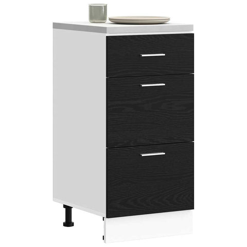 vidaXL Kitchen Base Cabinet Riga Black Oak 40 x 46 x 81.5 cm