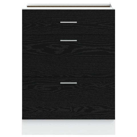 vidaXL Kitchen Base Cabinet Riga Black Oak 60 x 46 x 81.5 cm