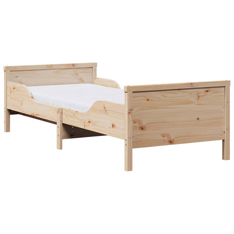 vidaXL Bed Frame with Mattress Brown 80 x 200 cm Solid pine wood