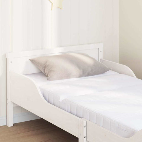 vidaXL Bed Frame with Mattress White 80 x 200 cm Solid pine wood