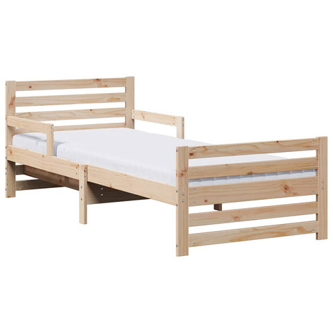 vidaXL Bed Frame with Mattress with Headboard Brown 80 x 200 cm