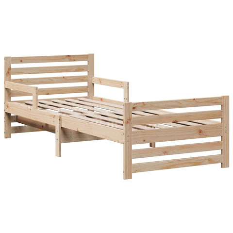 vidaXL Bed Frame with Mattress with Headboard Brown 80 x 200 cm