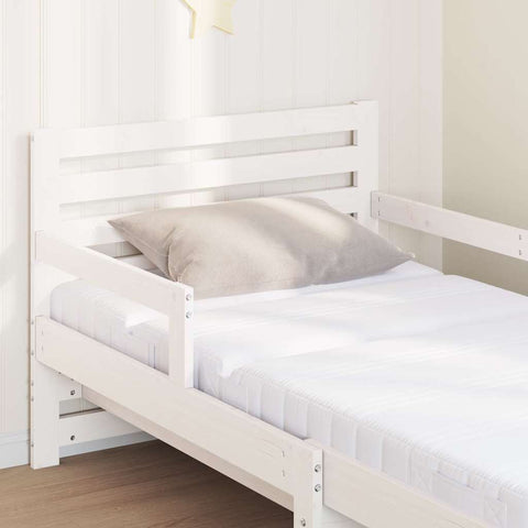 vidaXL Bed Frame with Mattress with Headboard White 80 x 200 cm
