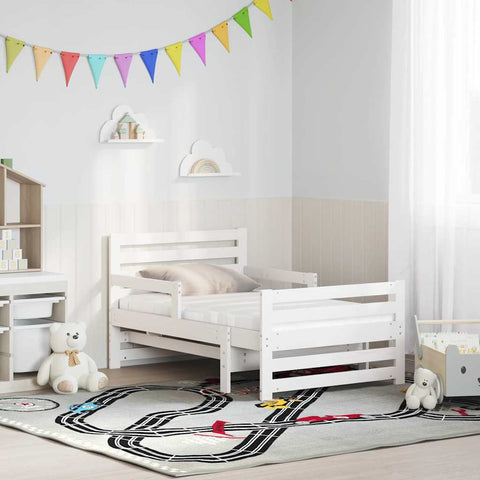 vidaXL Bed Frame with Mattress with Headboard White 80 x 200 cm