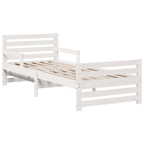 vidaXL Bed Frame with Mattress with Headboard White 80 x 200 cm