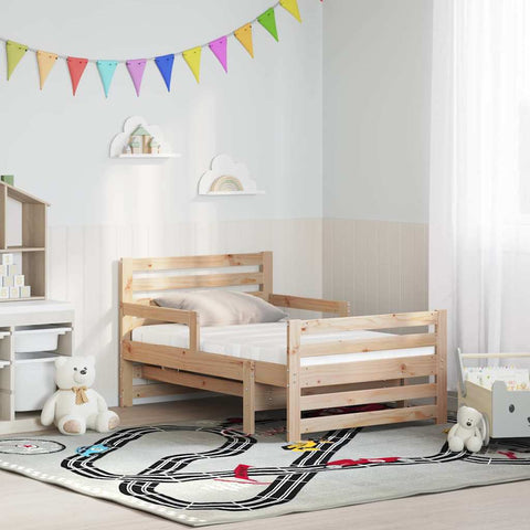 vidaXL Bed Frame with Mattress with Headboard Brown 80 x 200 cm