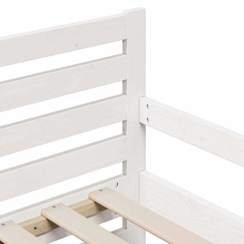 vidaXL Bed Frame with Mattress with Headboard White 80 x 200 cm