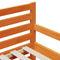 vidaXL Bed Frame with Mattress with Headboard Wax brown 80 x 200 cm