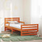 vidaXL Bed Frame with Mattress with Headboard Wax brown 80 x 200 cm