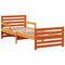 vidaXL Bed Frame with Mattress with Headboard Wax brown 80 x 200 cm