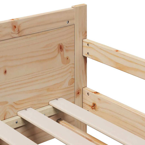 vidaXL Bed Frame with Mattress with Headboard Brown 80 x 200 cm