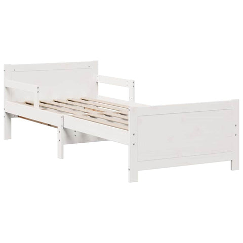 vidaXL Bed Frame with Mattress with Headboard White 80 x 200 cm