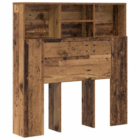 vidaXL Headboard Cabinet with Shelf Old wood Engineered wood