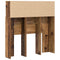 vidaXL Headboard Cabinet with Shelf Old wood Engineered wood