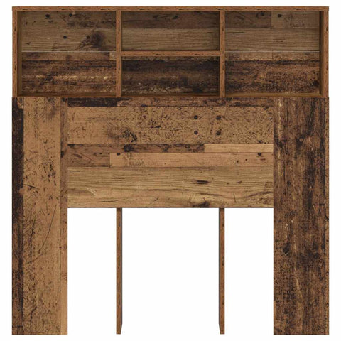 vidaXL Headboard Cabinet with Shelf Old wood Engineered wood