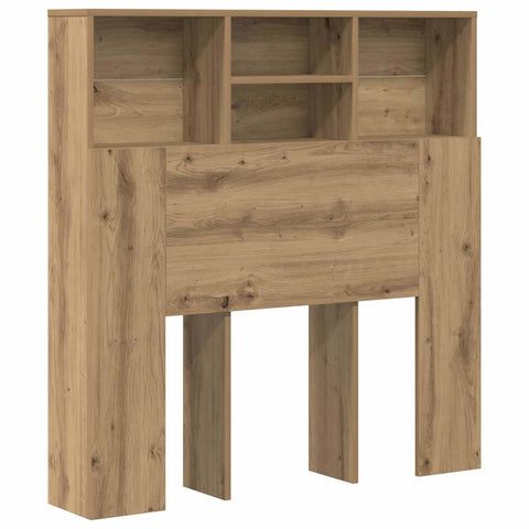 vidaXL Headboard Cabinet with Shelf Artisan oak Engineered wood
