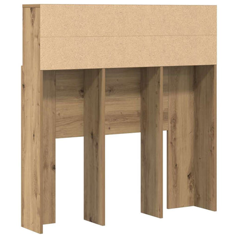 vidaXL Headboard Cabinet with Shelf Artisan oak Engineered wood