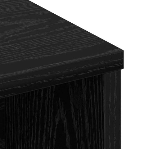 vidaXL Headboard Cabinet with Shelf Black oak Engineered wood