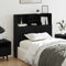 vidaXL Headboard Cabinet with Shelf Black oak Engineered wood