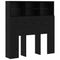 vidaXL Headboard Cabinet with Shelf Black oak Engineered wood