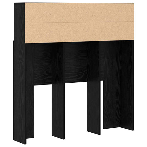 vidaXL Headboard Cabinet with Shelf Black oak Engineered wood