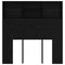 vidaXL Headboard Cabinet with Shelf Black oak Engineered wood