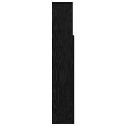 vidaXL Headboard Cabinet with Shelf Black oak Engineered wood