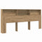 vidaXL Headboard Cabinet with Shelf Artisan oak 220 x 19 x 101.5 cm