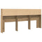 vidaXL Headboard Cabinet with Shelf Artisan oak 220 x 19 x 101.5 cm